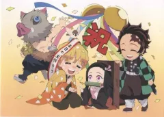 【中古】ポストカード 集合 バースデーカード(ポストカード) 「鬼滅の刃×ufotable cafe 我妻善逸誕生祭」 来店特典