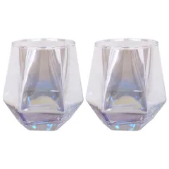 ☆ オーロラ ☆ theater ガラスタンブラー ヘキサゴン 2個セット ガラス タンブラーセット ガラスタンブラー 2個セット グラス セット コップ タンブラーグラス ペア 来客用 おしゃれ ヘキサゴン ギフト プレゼント 新生活 引っ越し 結婚祝い