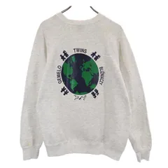 リー 90s オールド USA製 バックプリント スウェット 長袖トレーナー XL グレー Lee 裏起毛 メンズ 【中古】  【230426】