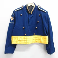 M/古着 長袖 ジャケット メンズ 90s オマハノースバイキングス ショート丈 スタンドカラー 紺他 ネイビー 23nov06 中古 アウター ジャンパ