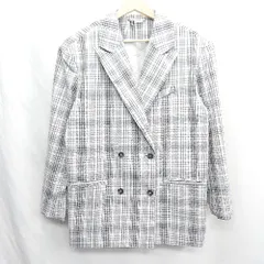 ◇ ⊇ DIVIDED H&M エイチアンドエム チェック 長袖 ジャケット サイズS グレー系 メンズ E  【1412090013836】