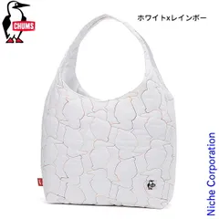 【新品】 チャムス ブービーステッチトートバッグ (CH60-3839) (W102 ホワイトxレインボー)