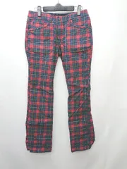 ◇ adidas アディダス リバーシブル チェック ゴルフウェア パンツ サイズM/Ｍ イエロー ネイビー マルチ レディース P 【1402080015131】