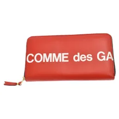 COMME des GARCONS (コムデギャルソン) HUGE LOGO ロゴプリント 長財布 ラウンドファスナー ウォレット レッドのサムネイル