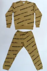 【中古】衣料雑貨 嵐 CREW スウェットセット ベージュ Lサイズ 「Whenever You Call」 記念グッズ