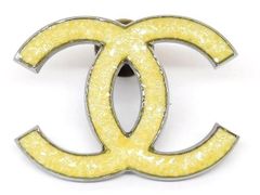 美品 シャネル 07A ピンブローチ ■ ココマーク イエロー系 レディース CHANEL □7F