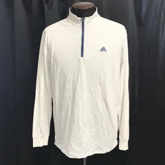 adidas GOLF/アディダス★長袖ハーフジップシャツ【メンズM/白/white】ゴルフウェア/ポロシャツ/Tops/Shirt◆BJ063-f
