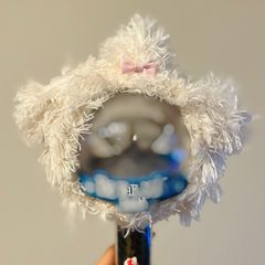 カラット棒ペンライトカバー　ふわふわ　SEVENTEEN スンチョル　S.COUPS クマ　スングァン　seungkwan プク　白い犬