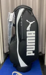 Cb【新品未使用品】PUMA プーマ ベーシック プーマ キャディーバッグ 091931 ゴルフ カートバッグ ブラック（葛西店）