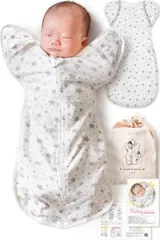 【新着商品】100%天然コットン】コペルタ ベビー用品 【助産師が推薦 出産祝い 新生児 (HOSHI, おくるみ Small) 【IHDI認証済み】スワドル