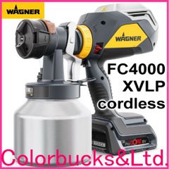 ■フィニッシュコントロール【FC4000】18V コードレス XVLP低圧電動スプレーガン 【FC4000 18V ファインスプレーキット】 WAGNER 日本ワグナー XVLP低圧塗装機 18V BOSCH バッテリー×２個付属 エアコンプレッサー不要
