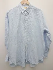 ◇ nano universe ナノ ユニバース シンプル カジュアル ボタンダウン BD 長袖 シャツ サイズM ライトブルー系 メンズ P  【1405290007279】