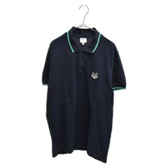 KENZO (켄조) Fitted Tiger Polo Shirt F665PO0014BA 타이거 자수 반소매 폴로 셔츠 네이비