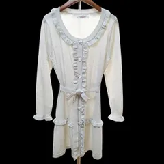 #anc ギャラリービスコンティ GALLERY VISCONTI カーディガン 2 薄いグレー ラメ ニット ハートボタン フリル レディース [920738]