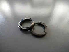 Hoop earrings　フープピアス　Black