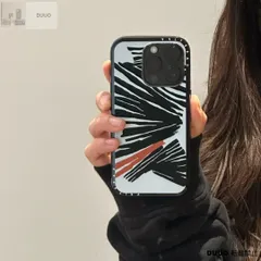 新品iPhoneケース  ブラックライン ケースティファイ インパクトライトケース CASETiFY耐衝撃 透明 iPhone16/16Pro/iPhone16Pro Max/iphone15/iPhone14/13