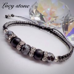 天然石 パワーストーン ブレスレットorアンクレット マクラメ