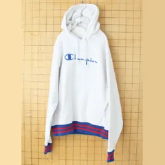 00s USA champion チャンピオン リバースウィーブスウェットパーカー フーディー ホワイト メンズM 刺繍 アメリカ古着　082725aw46
