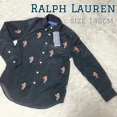 【タグ付き】RALPH LAUREN（ラルフローレン）ポロベア ボタンダウンシャツ 140cm
