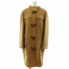 バーバリーズブルーレーベル Burberry's BLUE LABEL ダッフルコート アウター ロング ウール フード付き 裏地ノバチェック 38 L ベージュ ■GY11 /MW