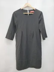 ◇ CORSO ROSSO コルソロッソ 無地 シンプル 長袖 ミニ ワンピース サイズ42 ブラック レディース P  【1403110018214】