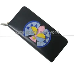 極美品 kate spade new york  ケイトスペードニューヨーク 長財布 ロングウォレット ラウンドファスナー 小銭入れあり レザー 牛革 フクロウ ブラック レディース 中古 古着