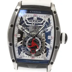 ★ CVSTOS クストス 純正 黒 ラバーベルト 激安出品 ★ CVSTOS 美品 クストス 純正ベルト 黒 ラバー Dバックル付 腕時計
