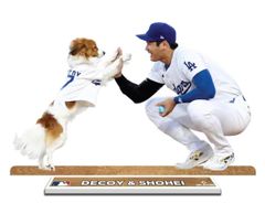 大谷翔平 & デコピン プレイヤースタンド ロサンゼルス ドジャース 始球式 MLB公式 Dog Decoy [並行輸入品] 
