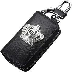 Saki&Masa キーケース クラウン 2タイプ タントカスタム キーカバー スマートキーケース クロスオーバー スマートキー対応(ブラック,  レギュラー)