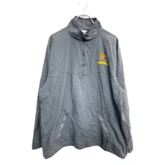 RUSSELL ATHLETIC ナイロンジャケット XLサイズ ラッセル ハーフジップ グレー ポリエステル 古着卸 アメリカ仕入 t2410-3476