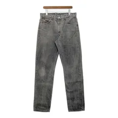 LEVI'S 505 90s オレンジタブ ジーンズ デニムパンツ Gパン ボトムス 先染めブラック USA製 古着 アメカジ リーバイス ズボン DM15203■