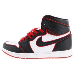 NIKE (ナイキ) AIR JORDAN 1 RETRO HIGH OG エアジョーダン1 ブラッドライン ハイカットスニーカー US10/28cm ブラック/ホワイト/レッド 555088-062