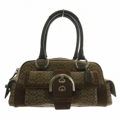 コーチ COACH ハンドバッグ ミニボストン キャンバス スエード