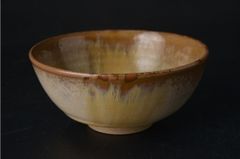 時代　白い天目釉の筑前高取茶碗　茶道具　 印有り　天目茶碗　釉薬　骨董品　ビンテージ　裏千家表千家　茶席道具茶会