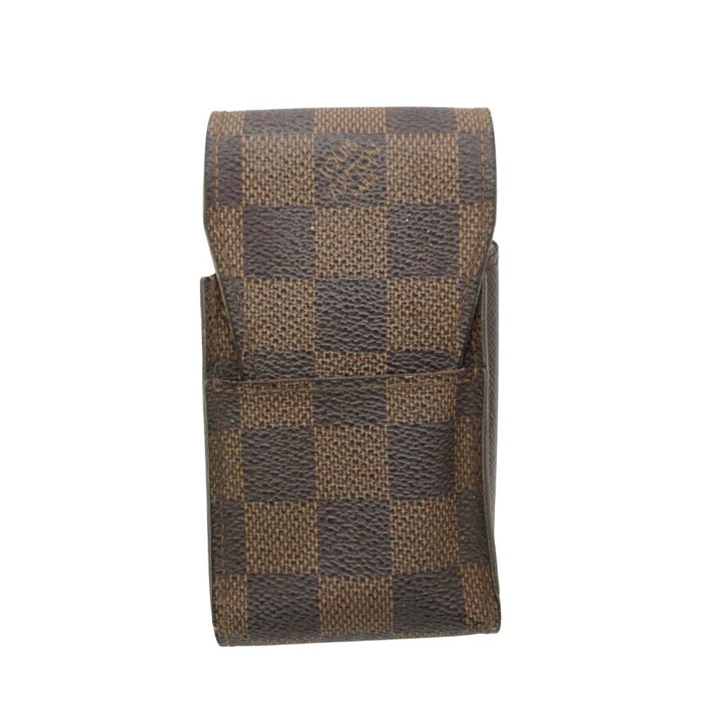 LOUIS VUITTON ルイ・ヴィトン シガレットケース ダミエ 小物入れ ロゴ ミニポーチ ブラウン メンズ レディース 【中古】